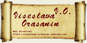 Višeslava Orašanin vizit kartica
